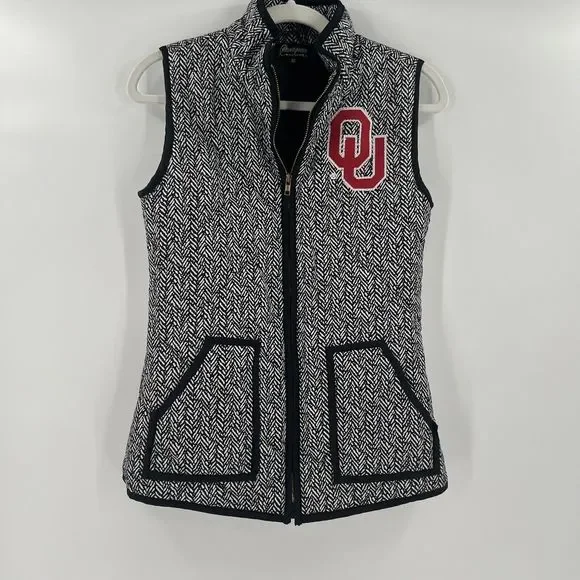 Oklahoma Sooners OU‎ Women's Gameday Couture Full Zip Vest Size Small - Picture 2 of 7